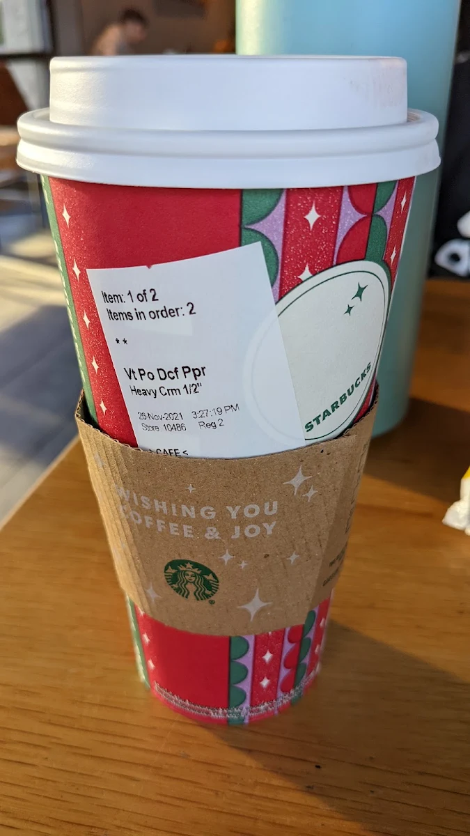 Decaffeinated Coffee with Heavy Cream