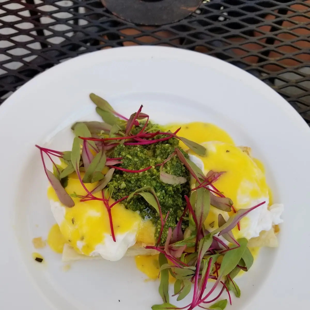 Pesto Eggs Benedict