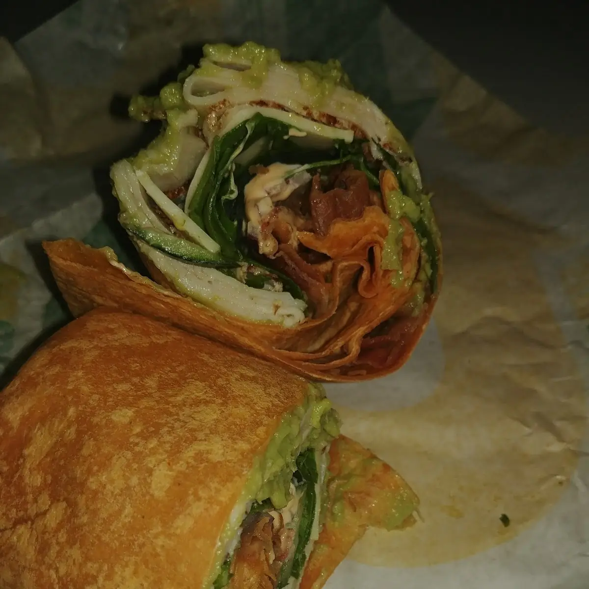 Turkey Bacon Guacamole Wrap