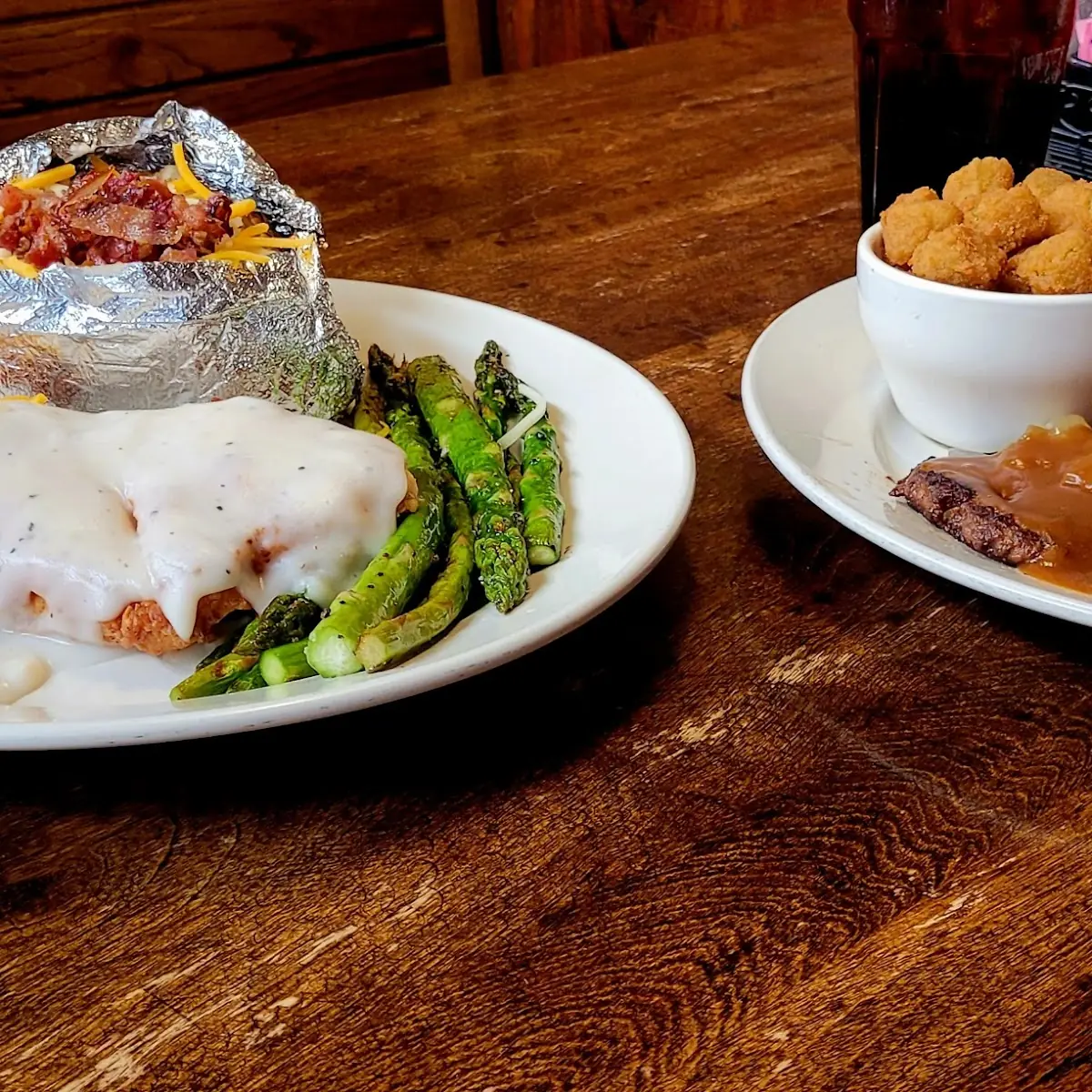 Asparagus and Loaded Baked Potato