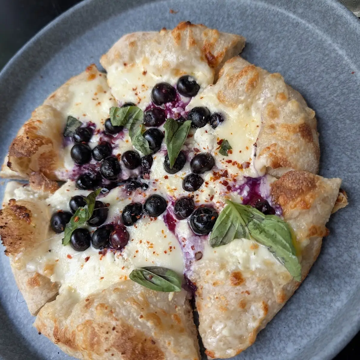 Goat Cheese and Blueberry Flatbread