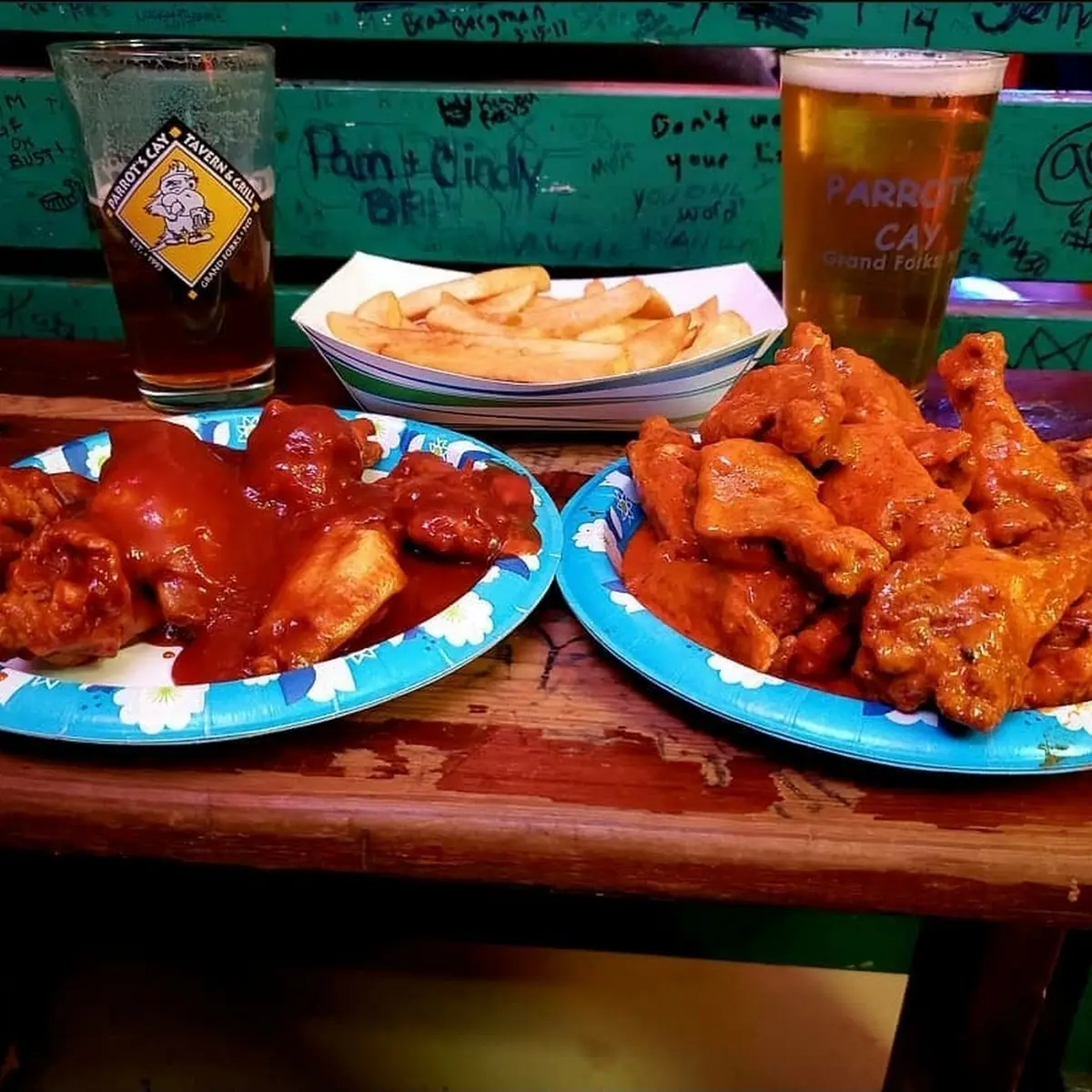 Buffalo Wings Captain's BBQ and 12s