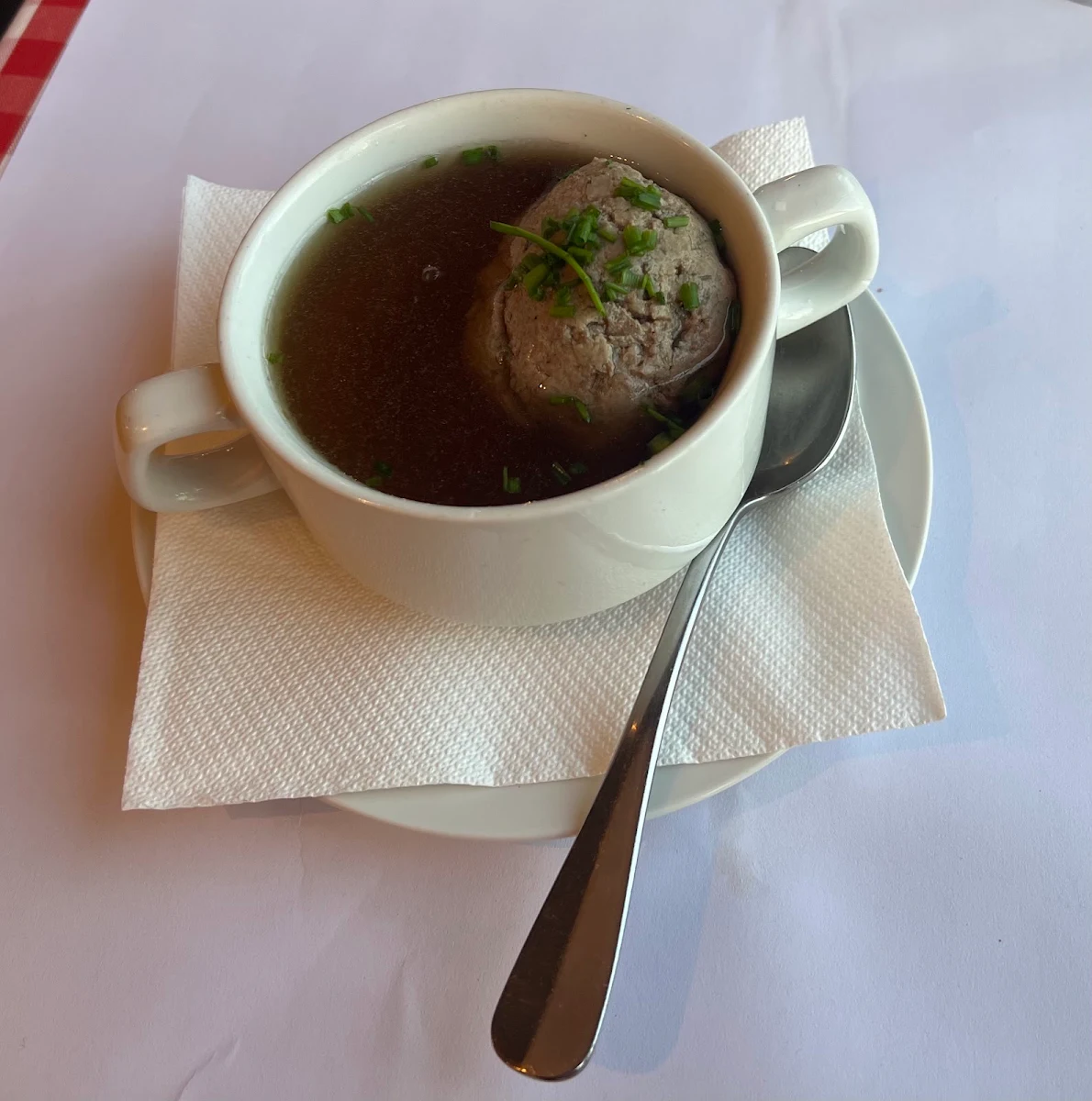 Leberknödelsuppe, Austrian Club Restaurant