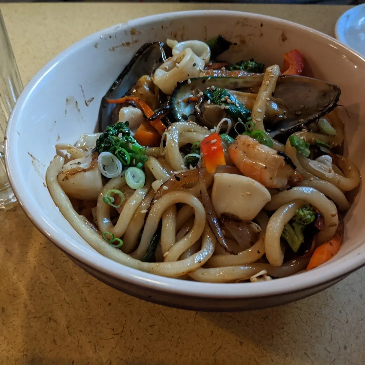 Seafood Yaki Udon