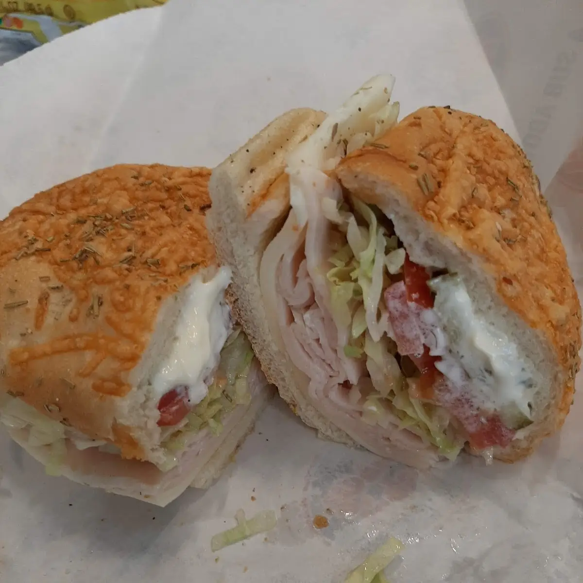 Provolone Turkey Sub with Lettuce Tomato Mayo and Oil& Vinegar 7