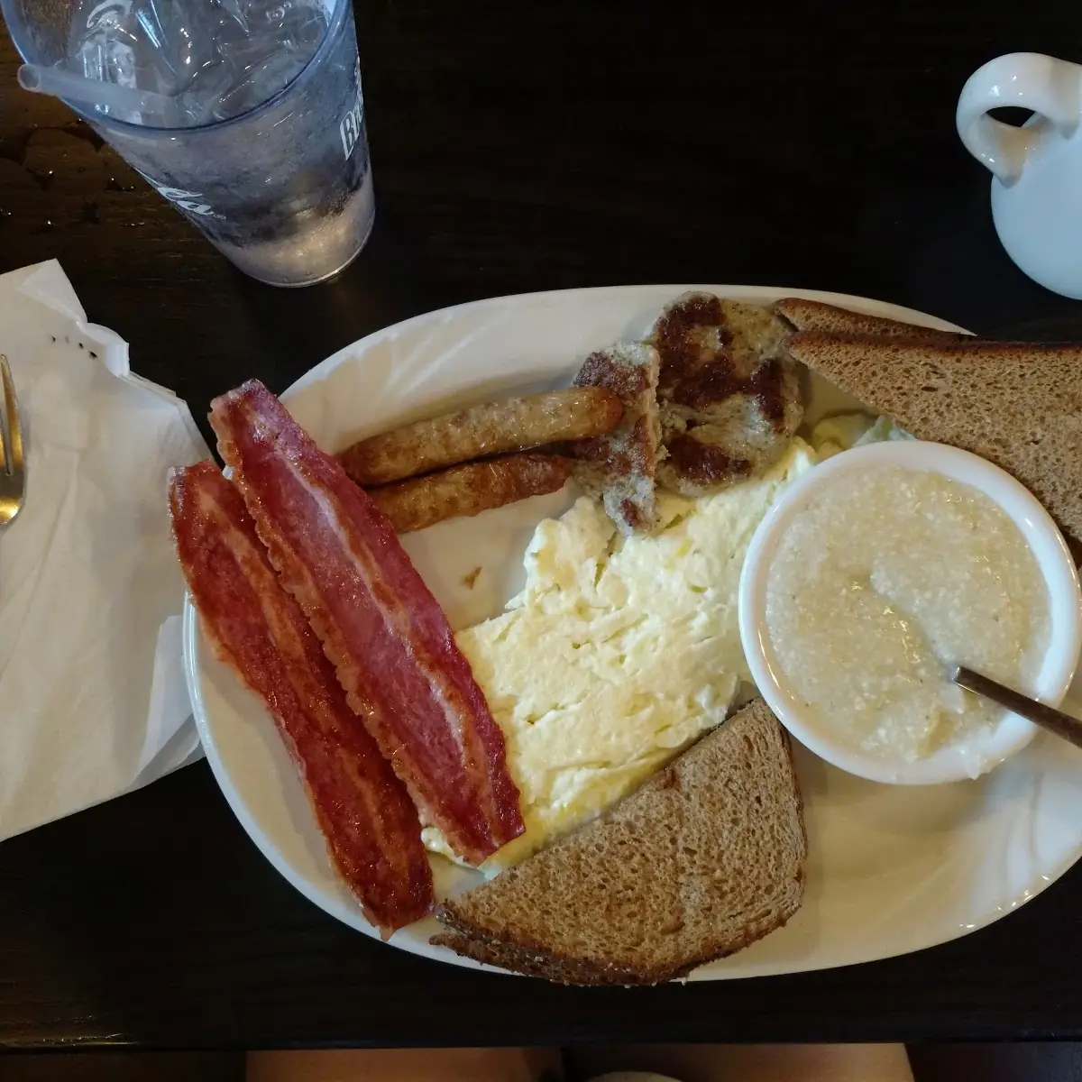 Eggs Hash Browns and Toast