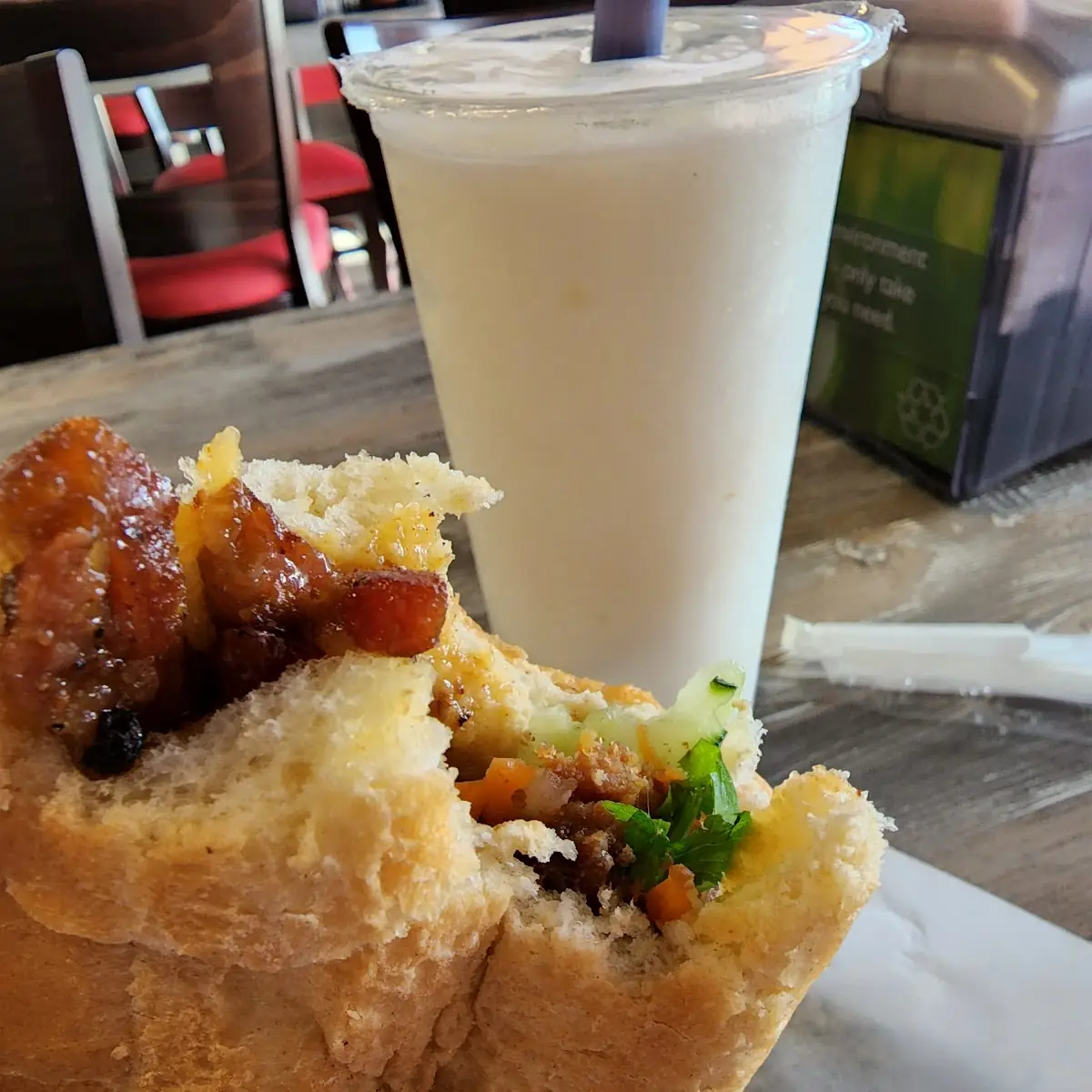 Pork Banh MI and Lychee Slush