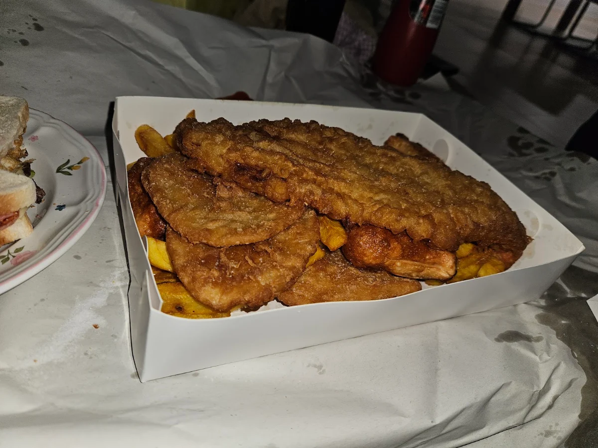 Butter Fish Dim Sims Potato Cakes and Crab Stick, Lucky Eight Fish & Chips