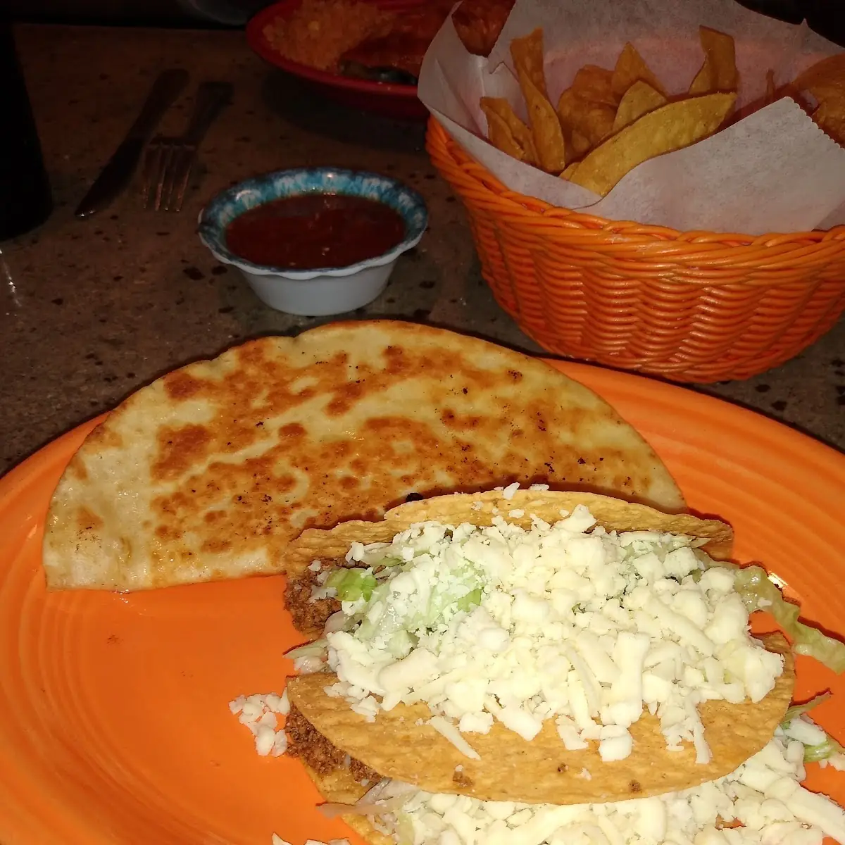 Corn Tacos and Quesadilla Supreme