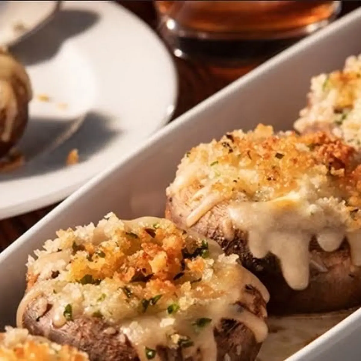 White Cheddar Stuffed Mushrooms