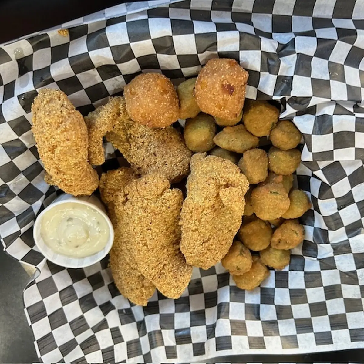 Catfish Basket with Okra