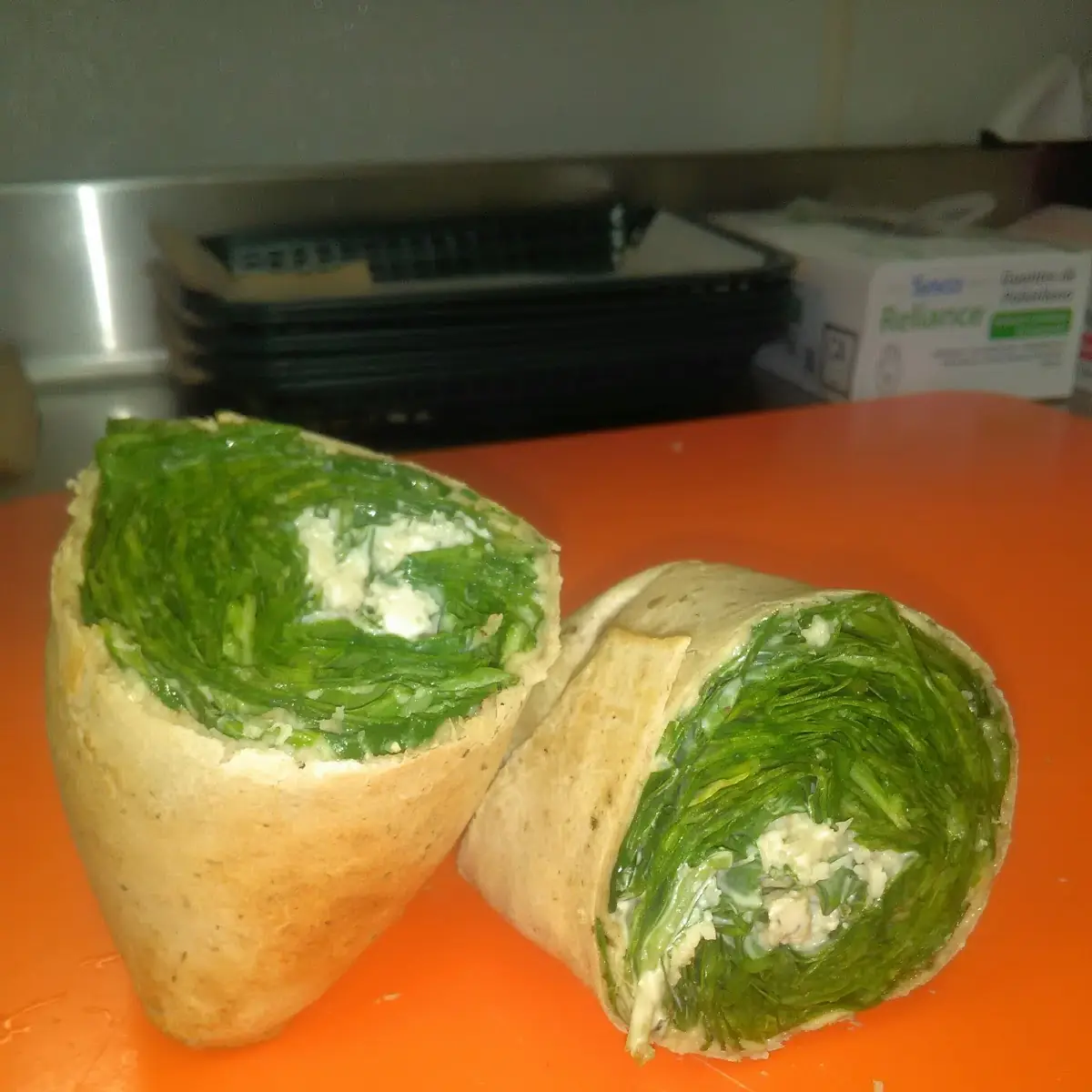 Spinach Feta & Pesto Wrap