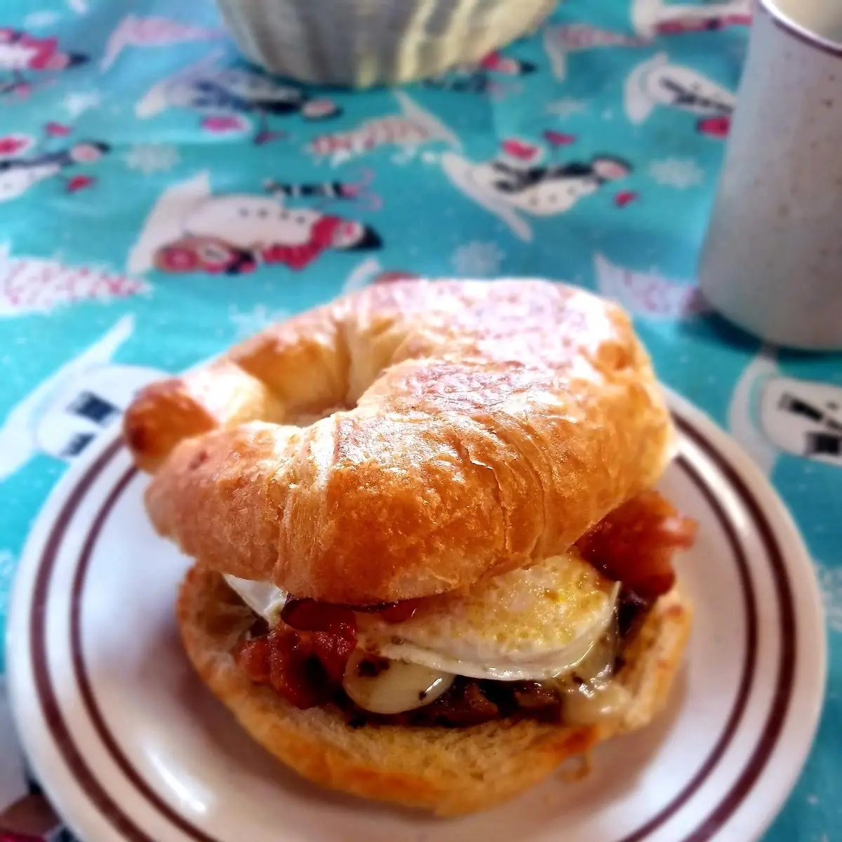 Boudin Bacon Egg and Cheese Biscuit