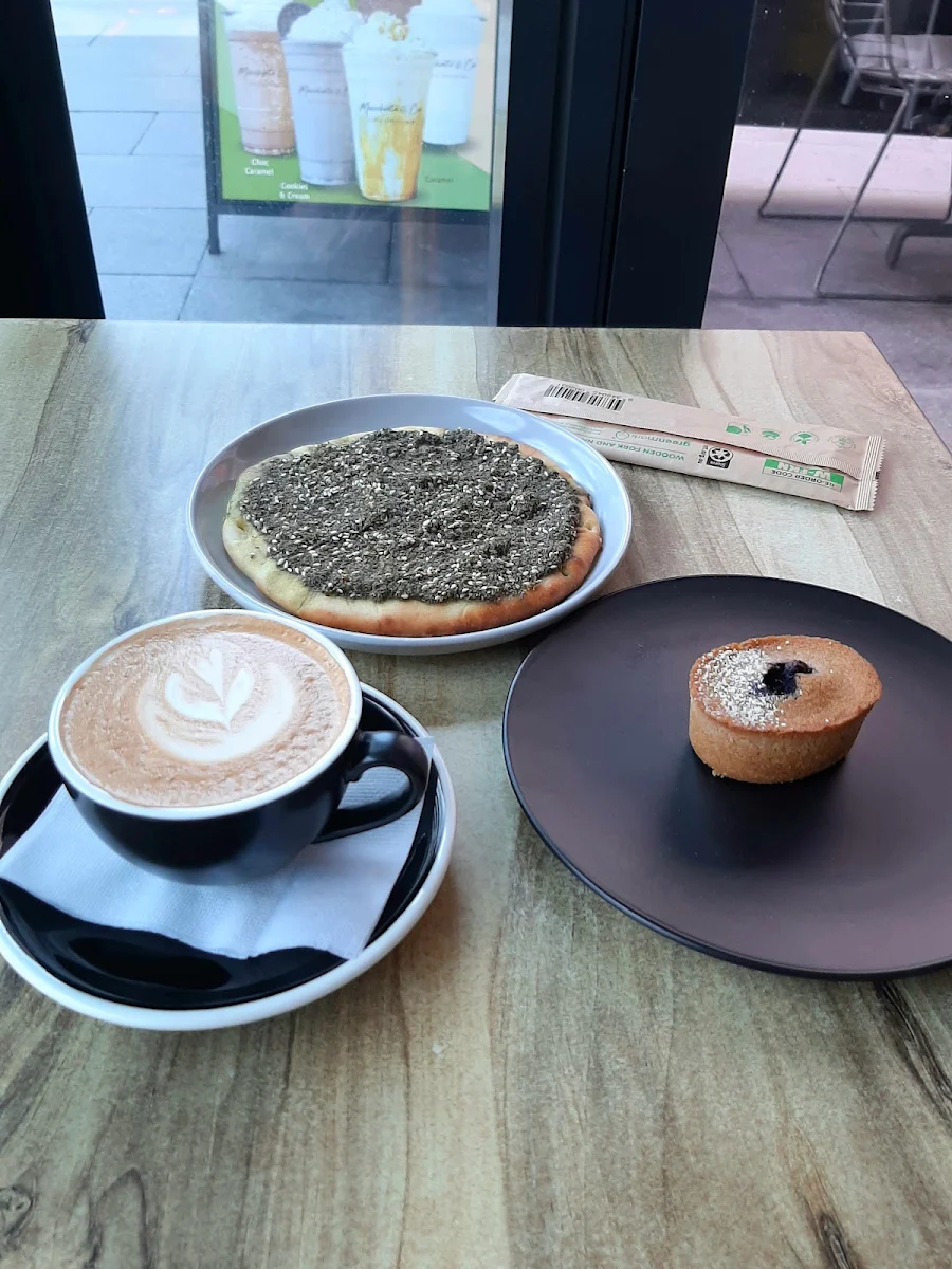 Coffee Zaatar and Friand, Macchiato & Co (Scott St)
