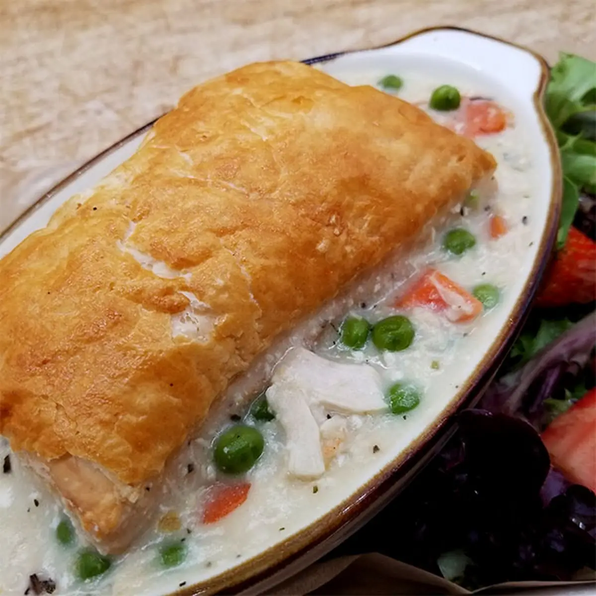 Chicken Pot Pie w Puff Pastry