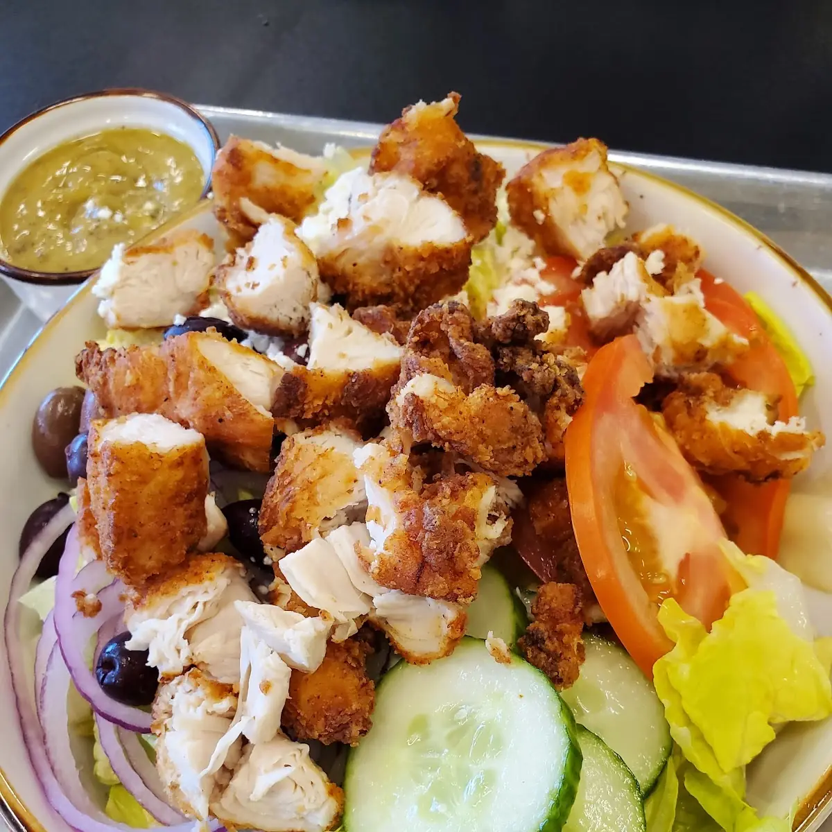 Greek Salad with Chicken