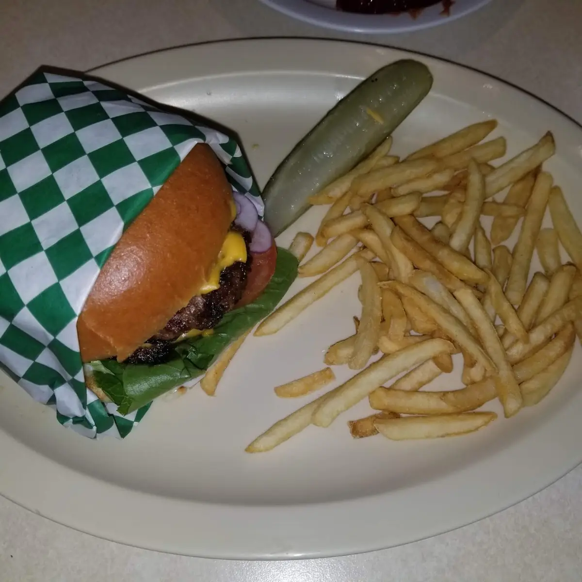 Double Cheeseburger and Fries