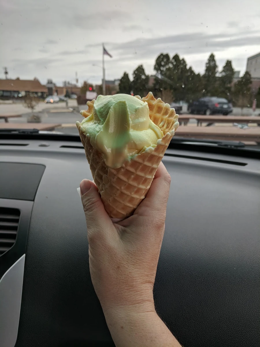 Lemon Custard Waffle Cone