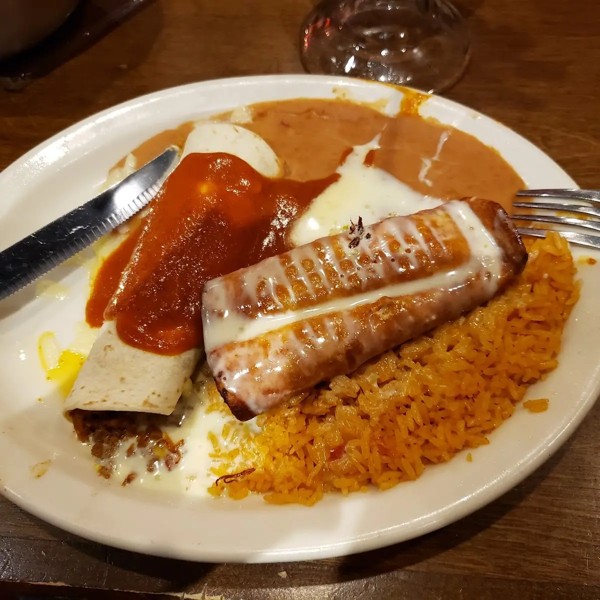 Beef Burrito with Red Sauce