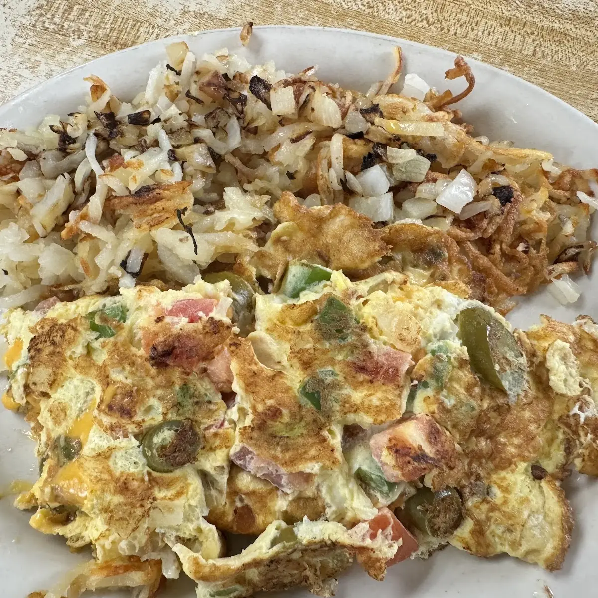 Omelette with Hash Browns