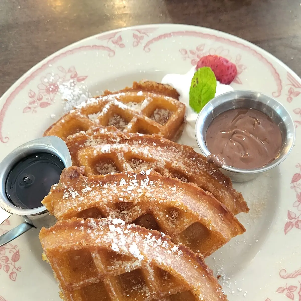 Churro Waffle w Nutella Dipping Sauce