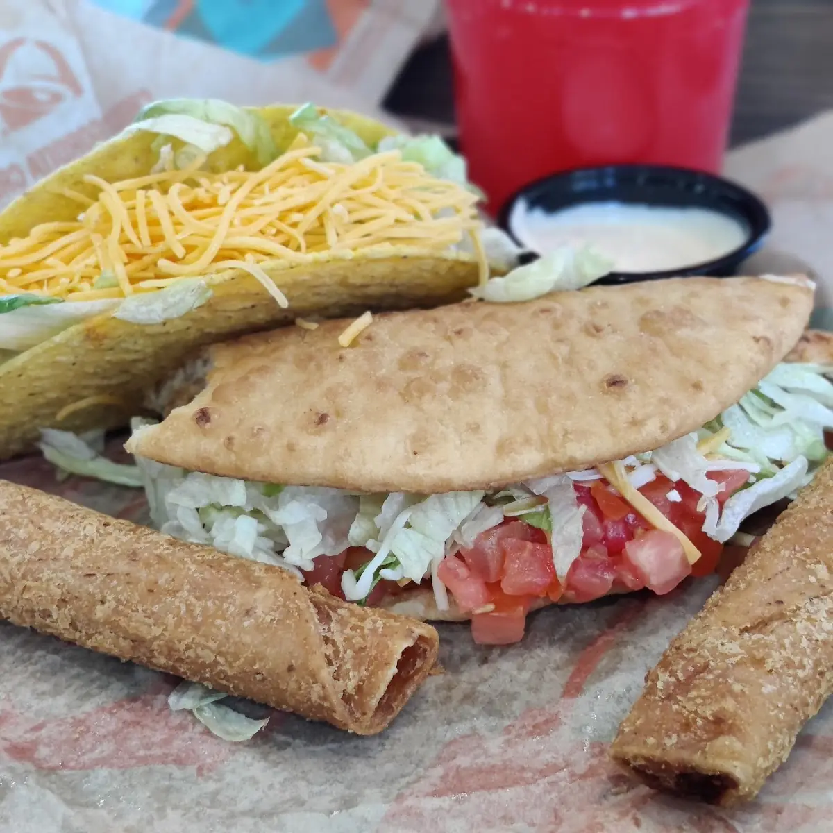 Chalupa and Taco and Rolled Tacos