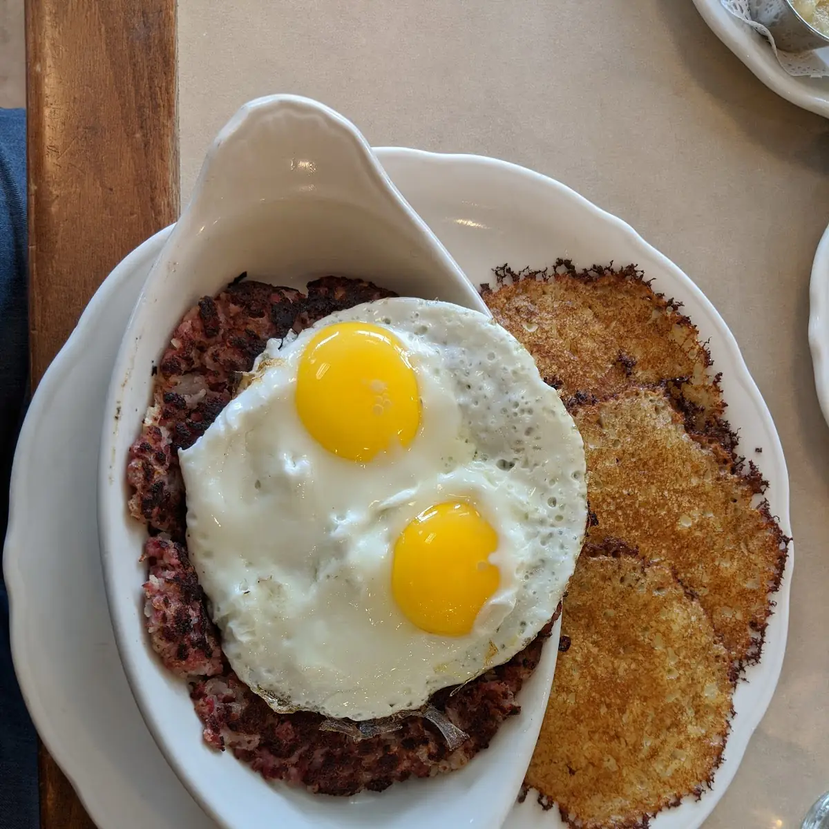 Eggs Benedict with Potato Pancakes
