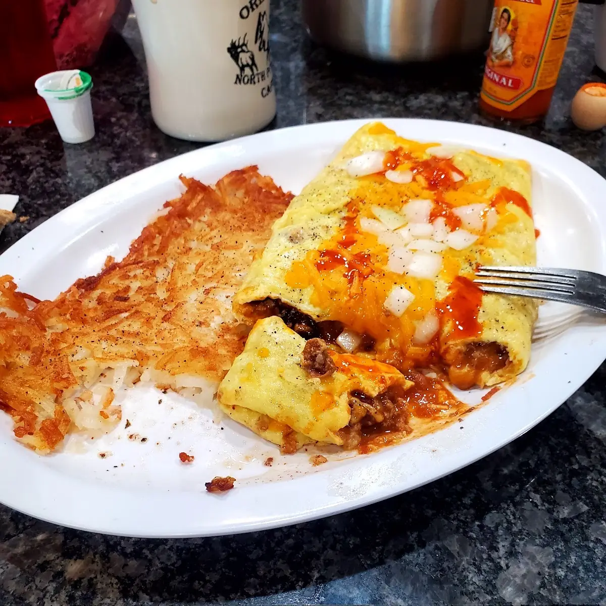 Chili and Cheese Omelette