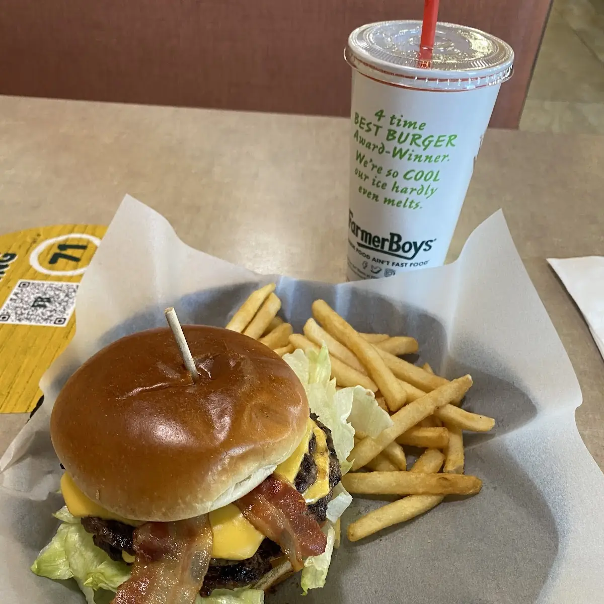 Bacon Cheeseburger and Fries