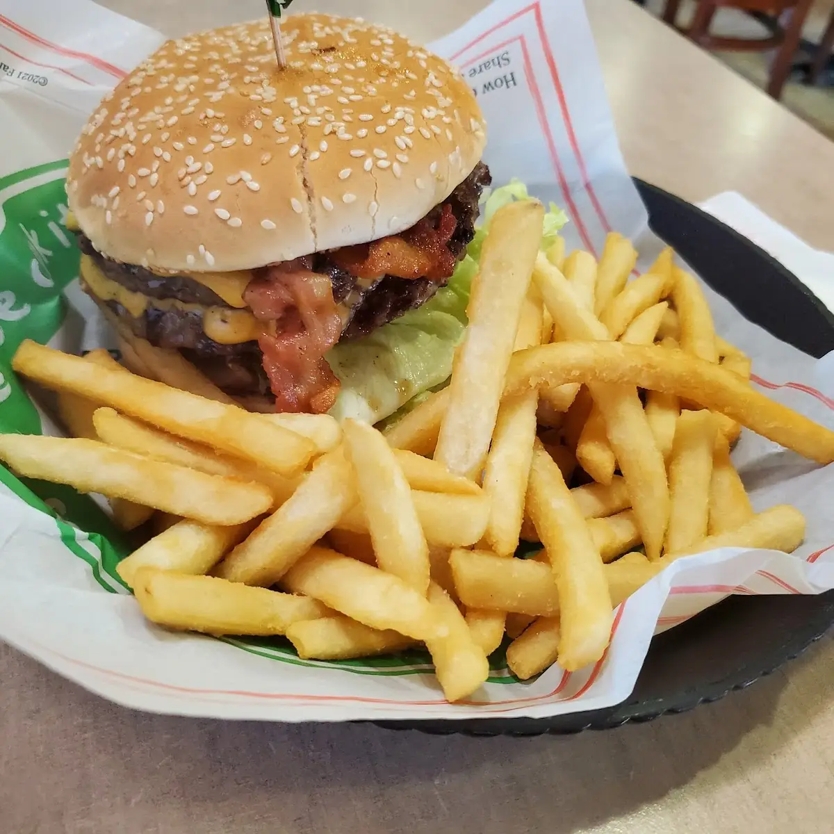 Black and Blue Cheese Burger Combo