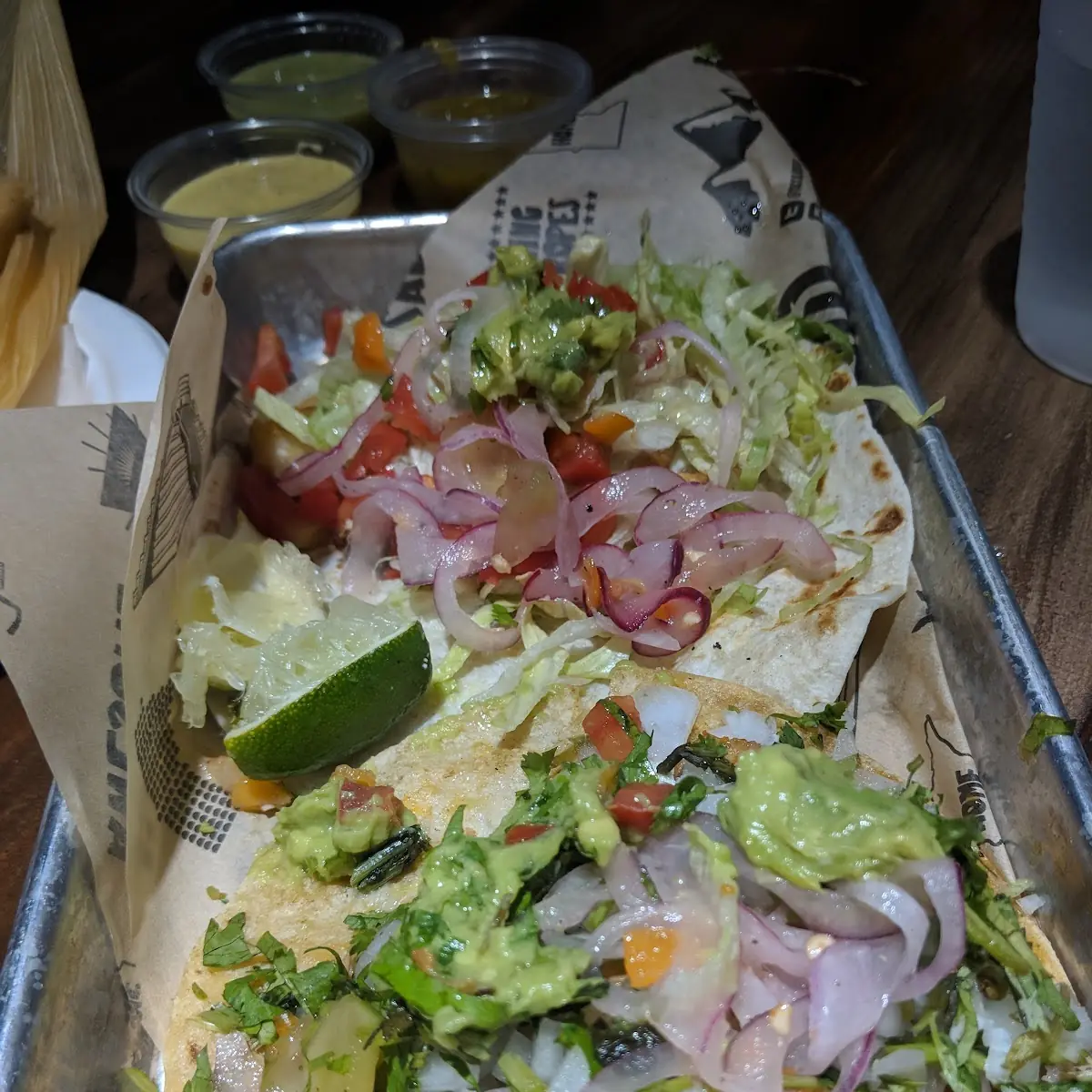 Fish Taco and Pastor Taco