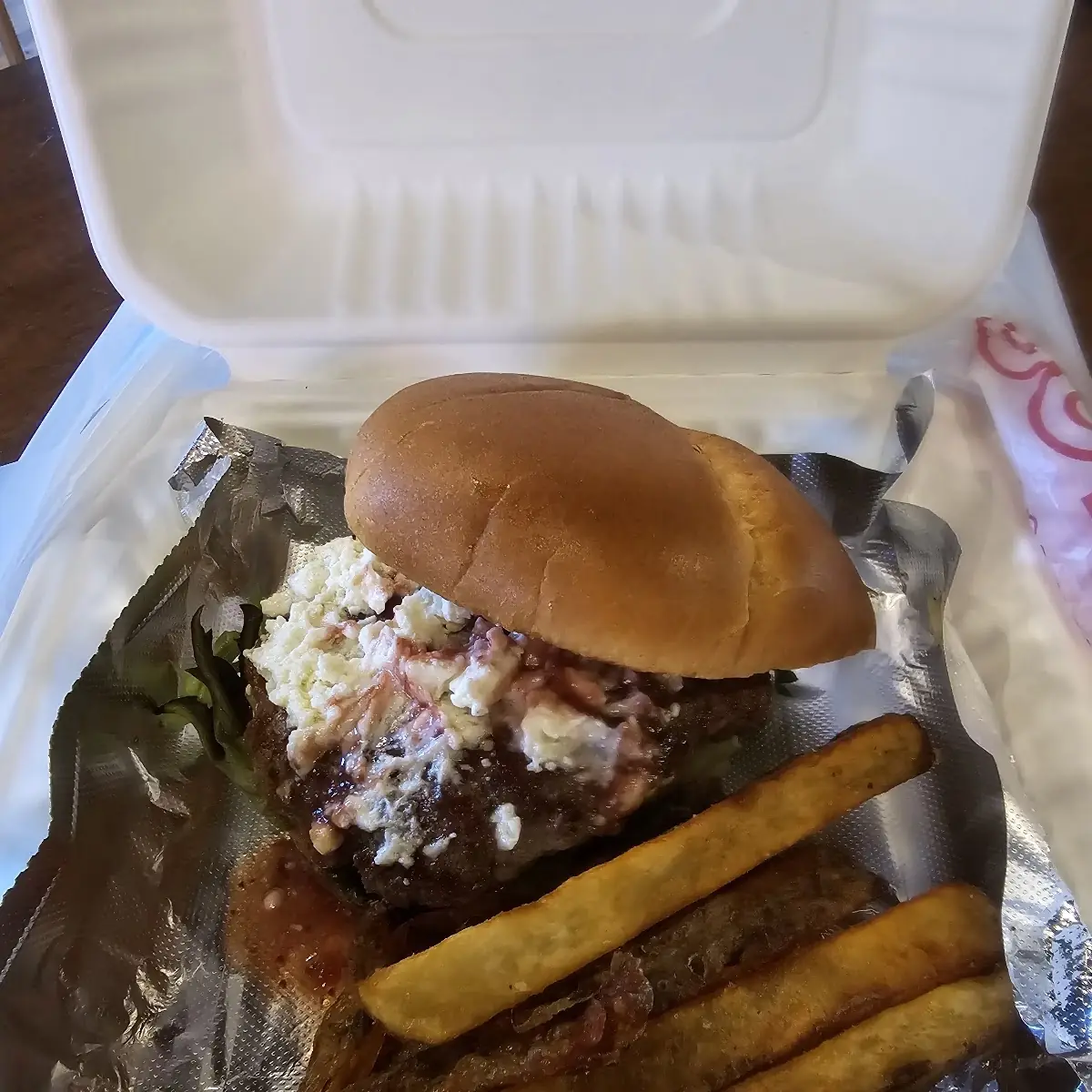 Quark and Jam Burger
