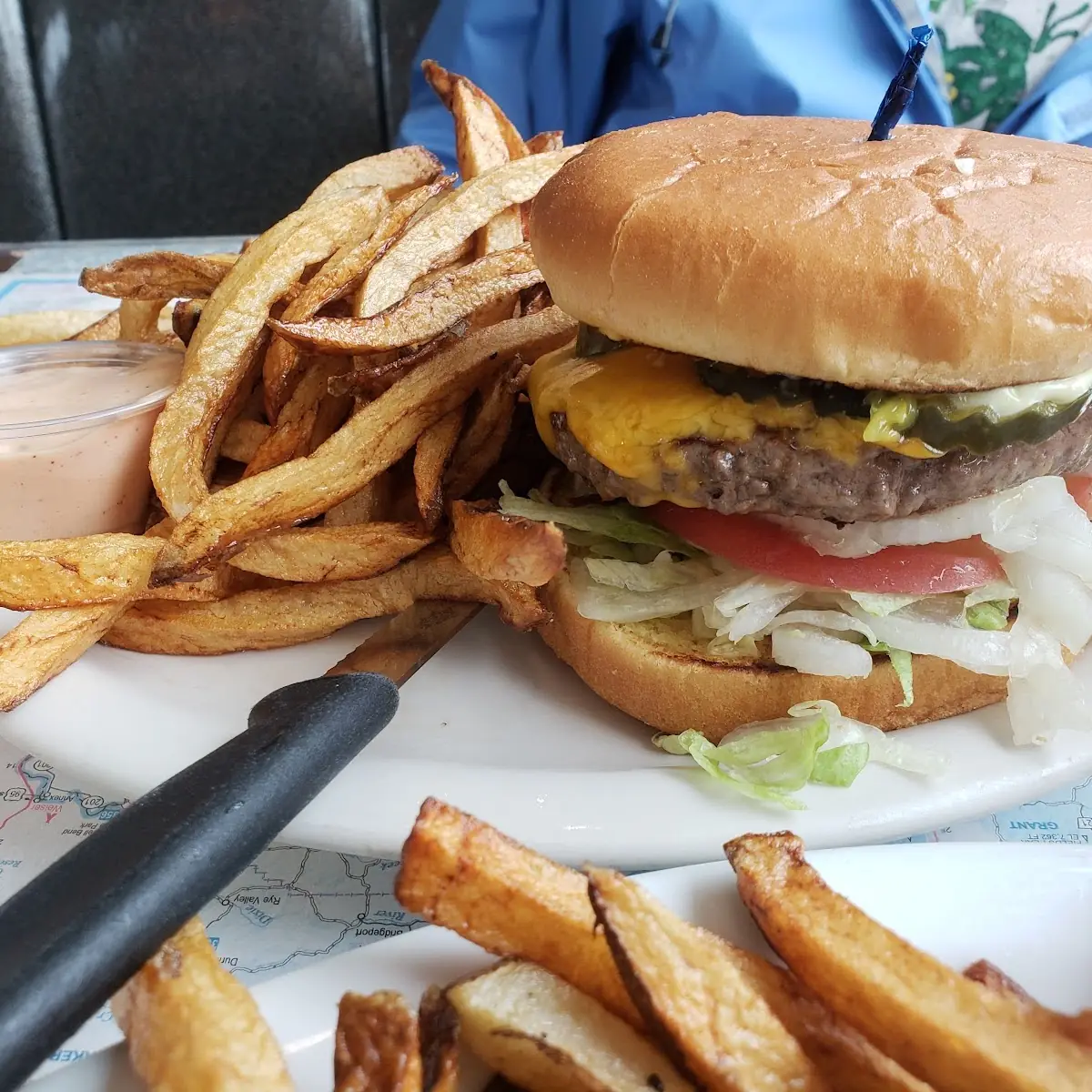 Cheeseburger and French Fries