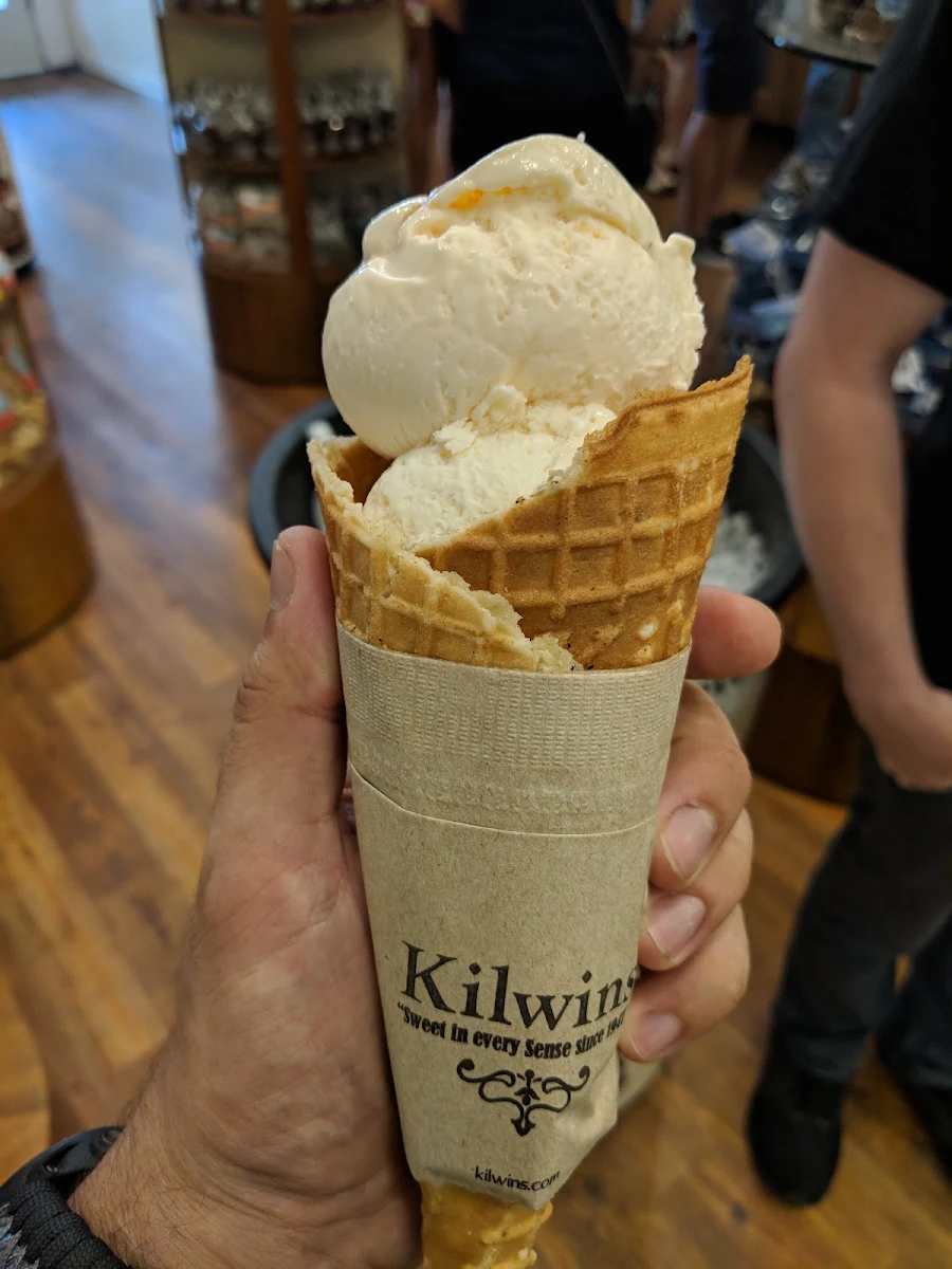 Peach Ice Cream Cone