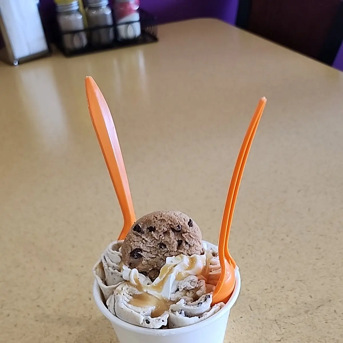 Cookie Dough Rolled Ice Cream
