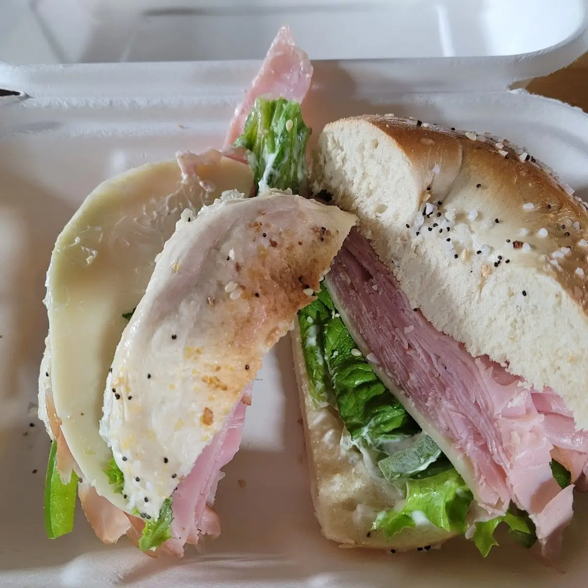 Ham and Cheese Bagel