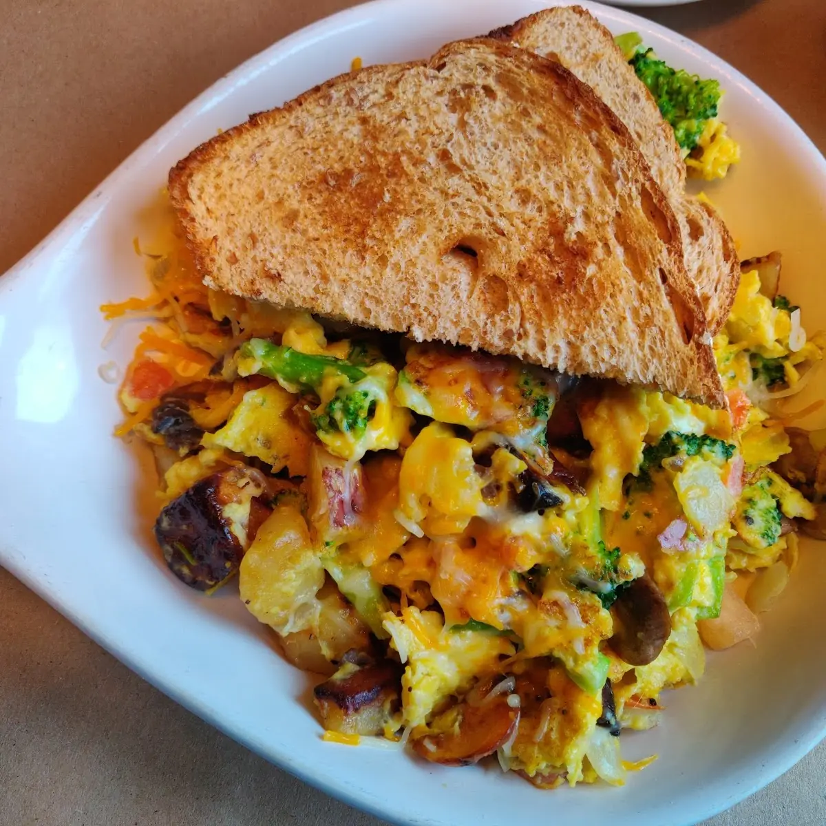 Cheese Omelet Your Way with Hometots and Toast