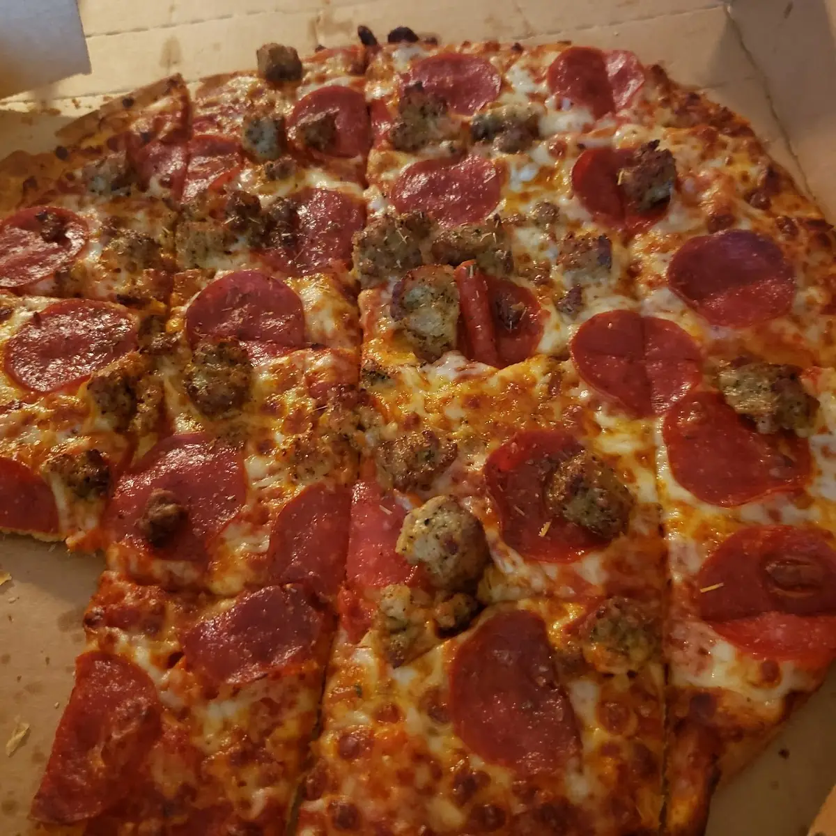 Pepperoni and Sausage Pizza