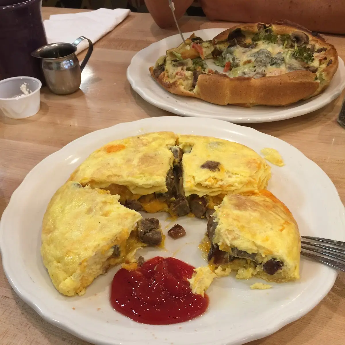 Sausage & Cheese Omelette