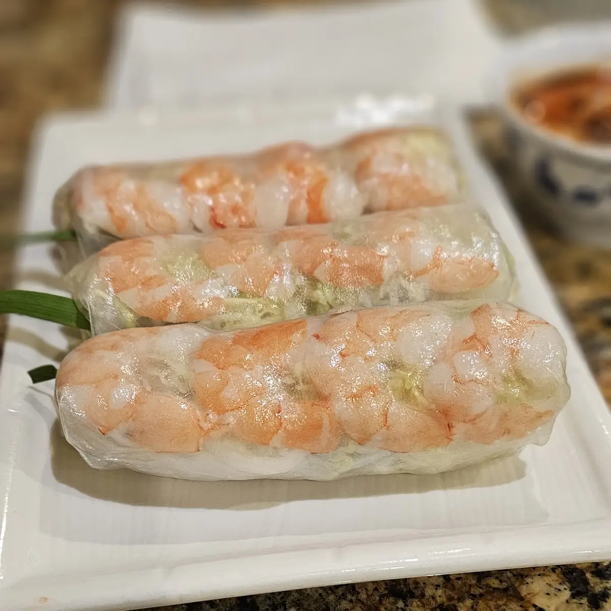 Shrimp Spring Rolls w Peanut Sauce
