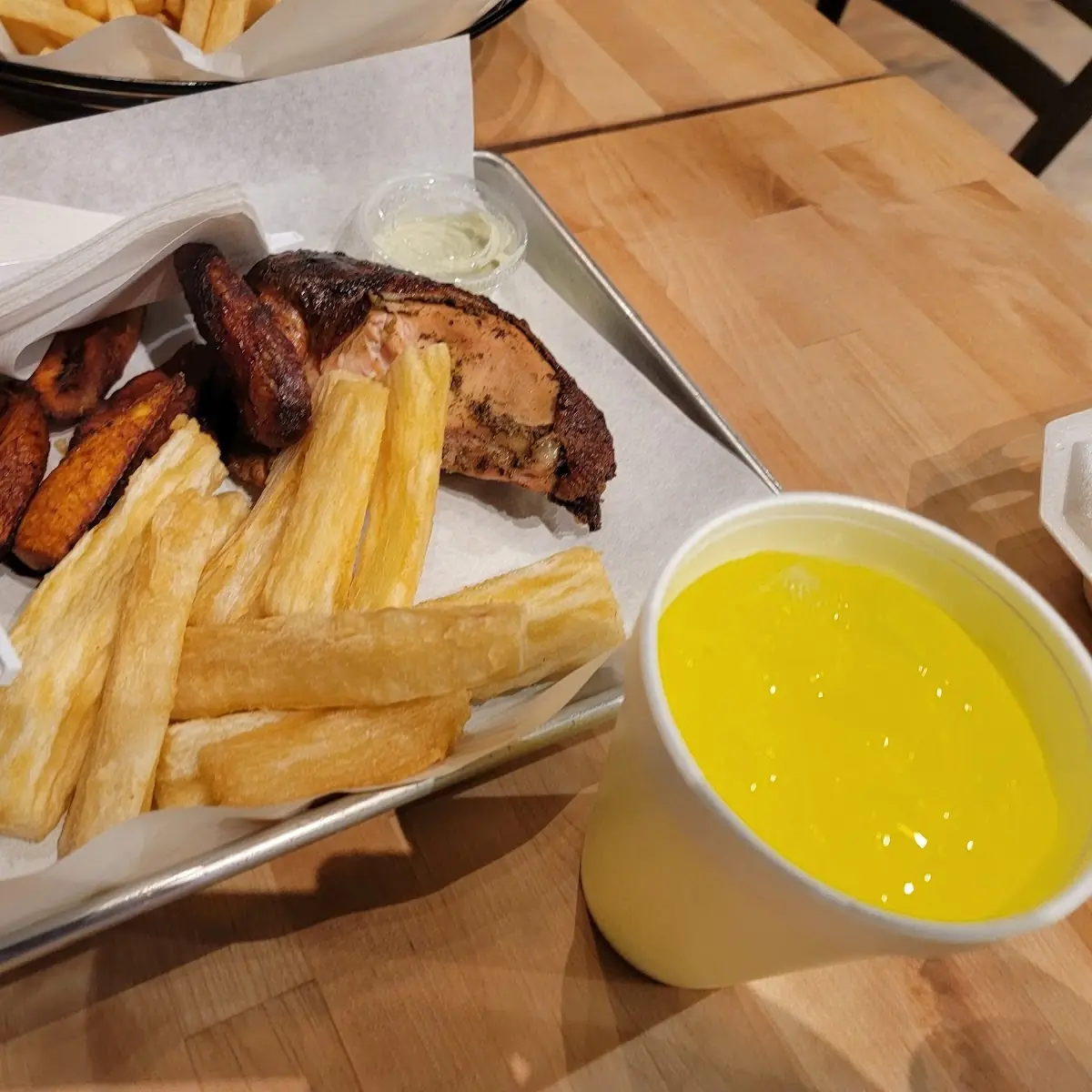 Roasted Chicken and Yucca Fries