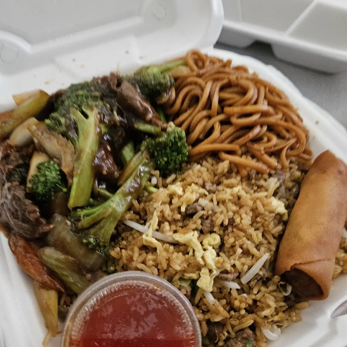 Orange Chicken with Shrimp Fried Rice