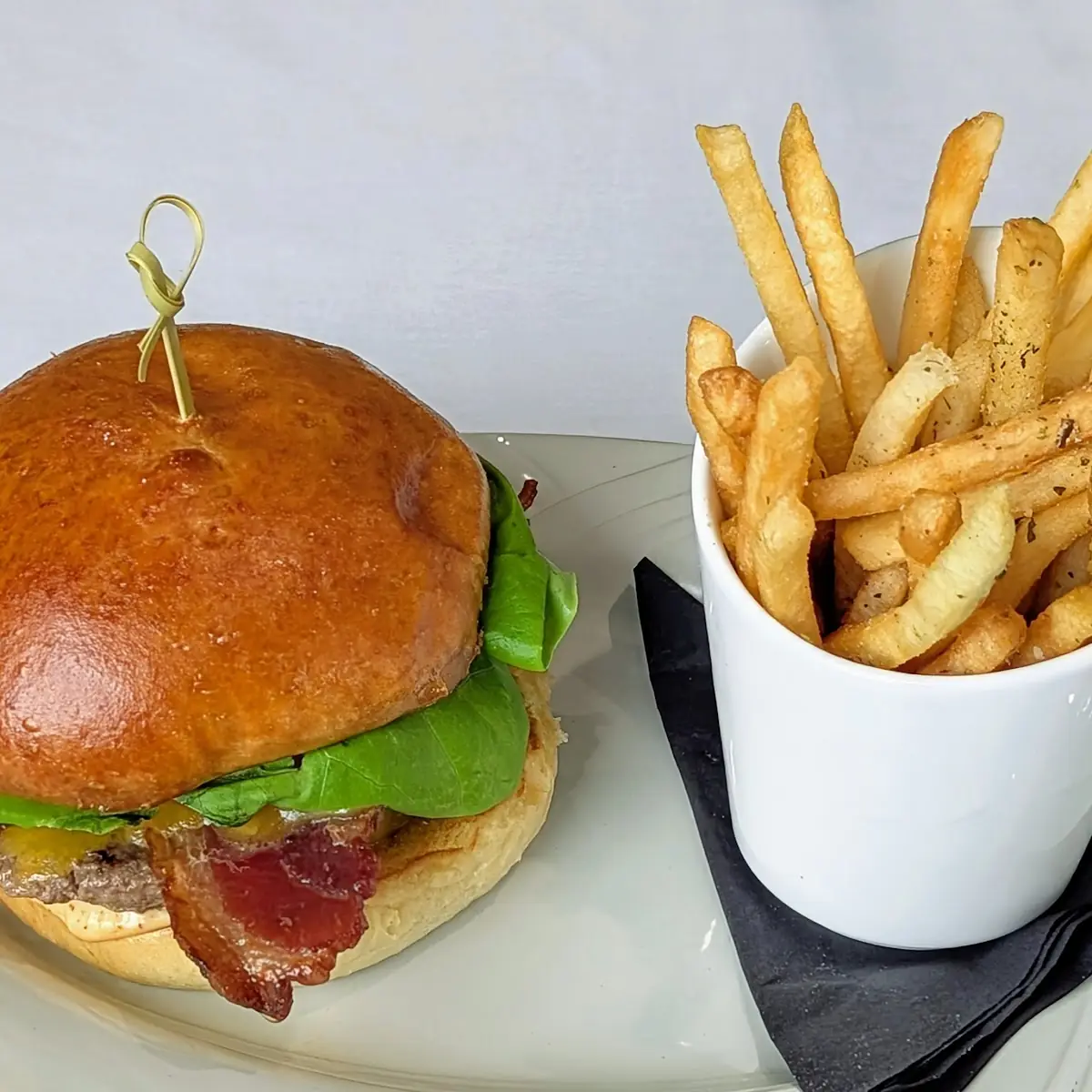 Bacon Cheese Burger with Fries