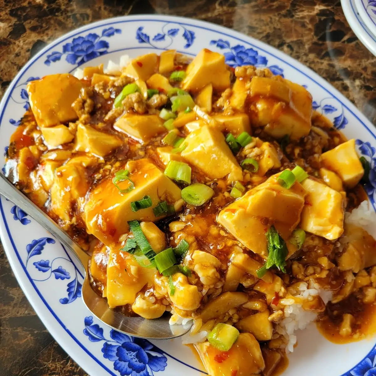 Maps Tofu over Rice with Minced Pork