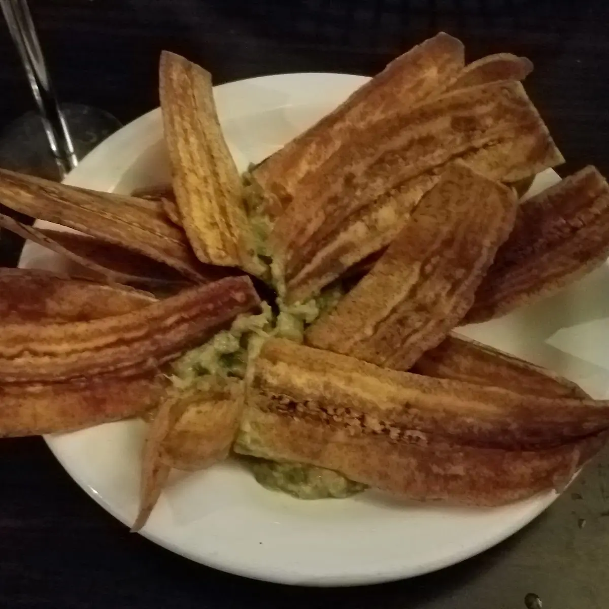 Plantain Chips with Guacamole