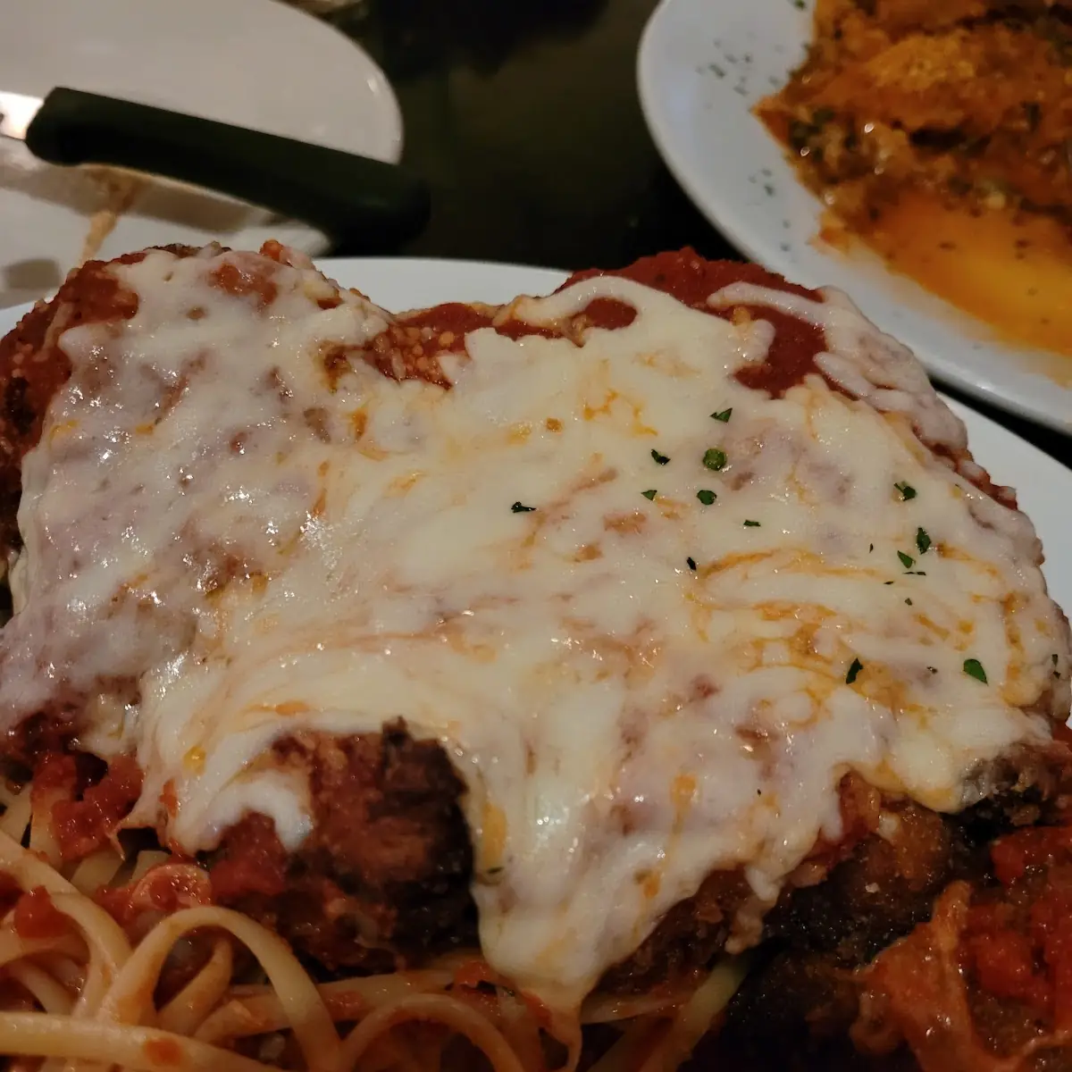 Chicken Parmesan with Linguine