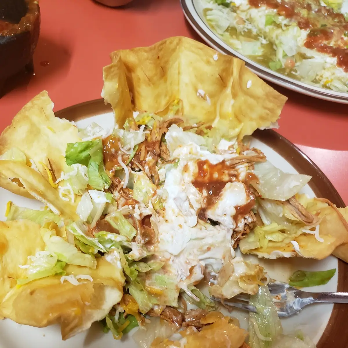 Taco Salad with Shredded Chicken