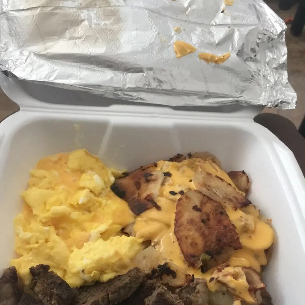 Steak Eggs and Scallops
