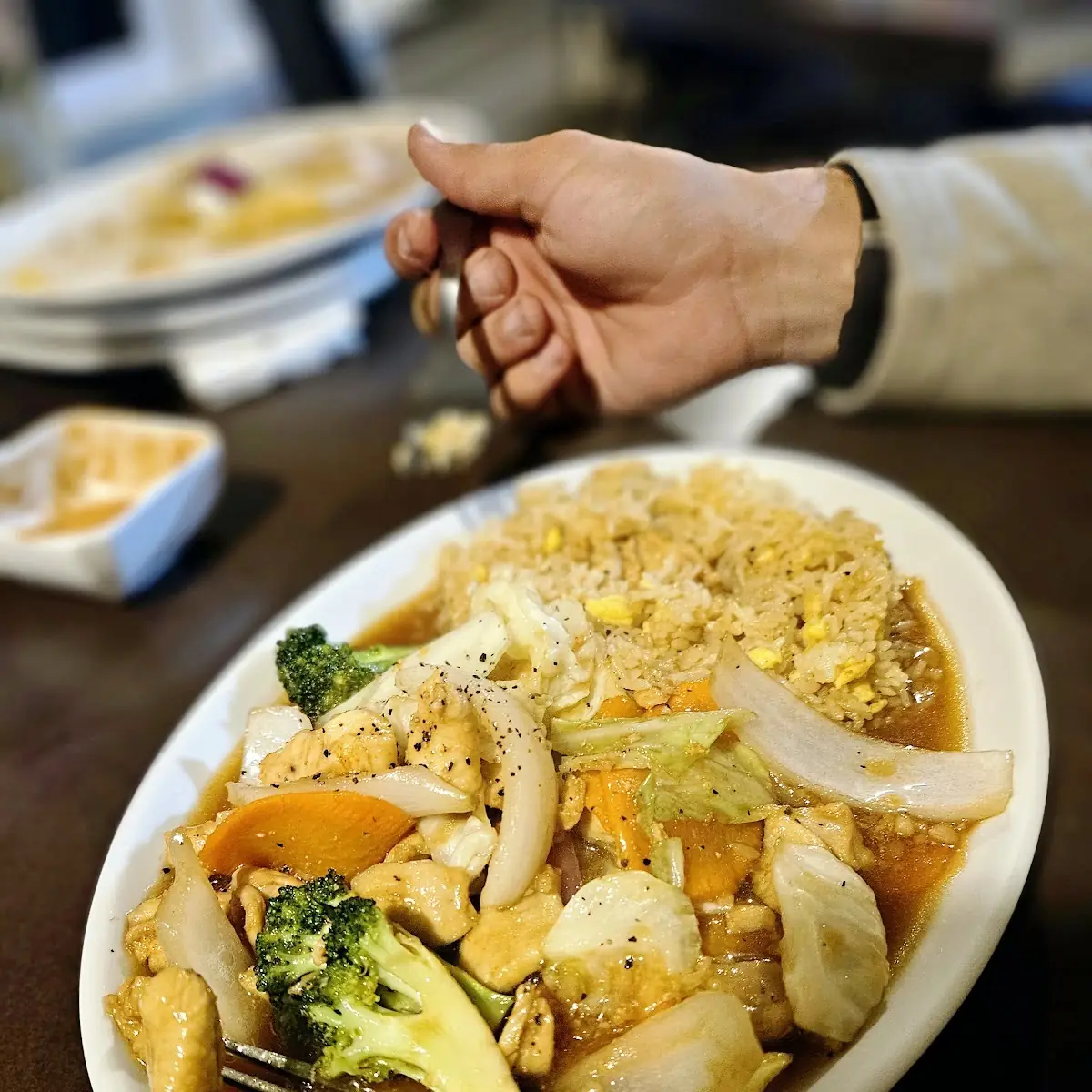Honey Butter Chicken with Fried Rice