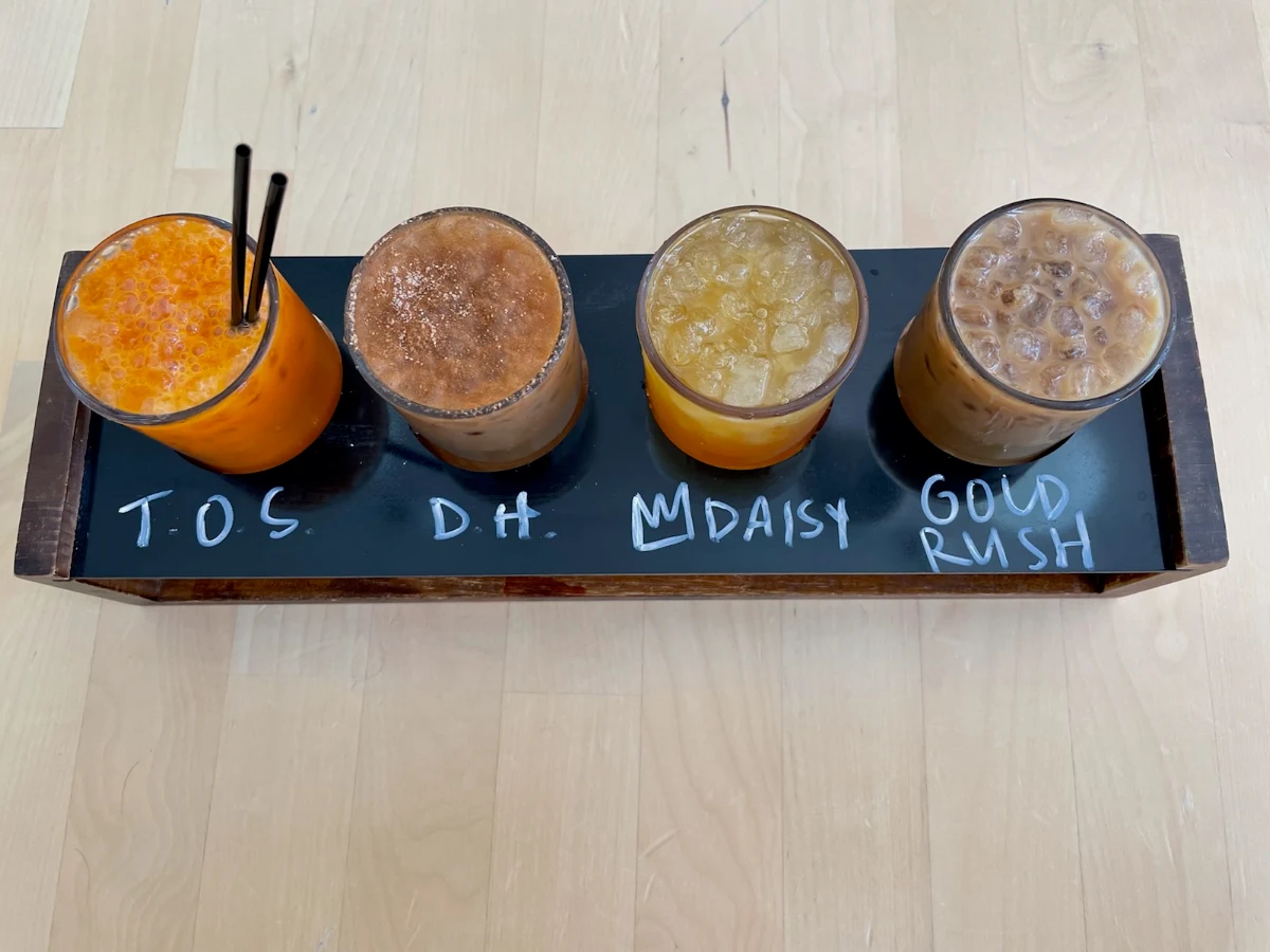 Coffee Flight and Drinks Sampler Platter